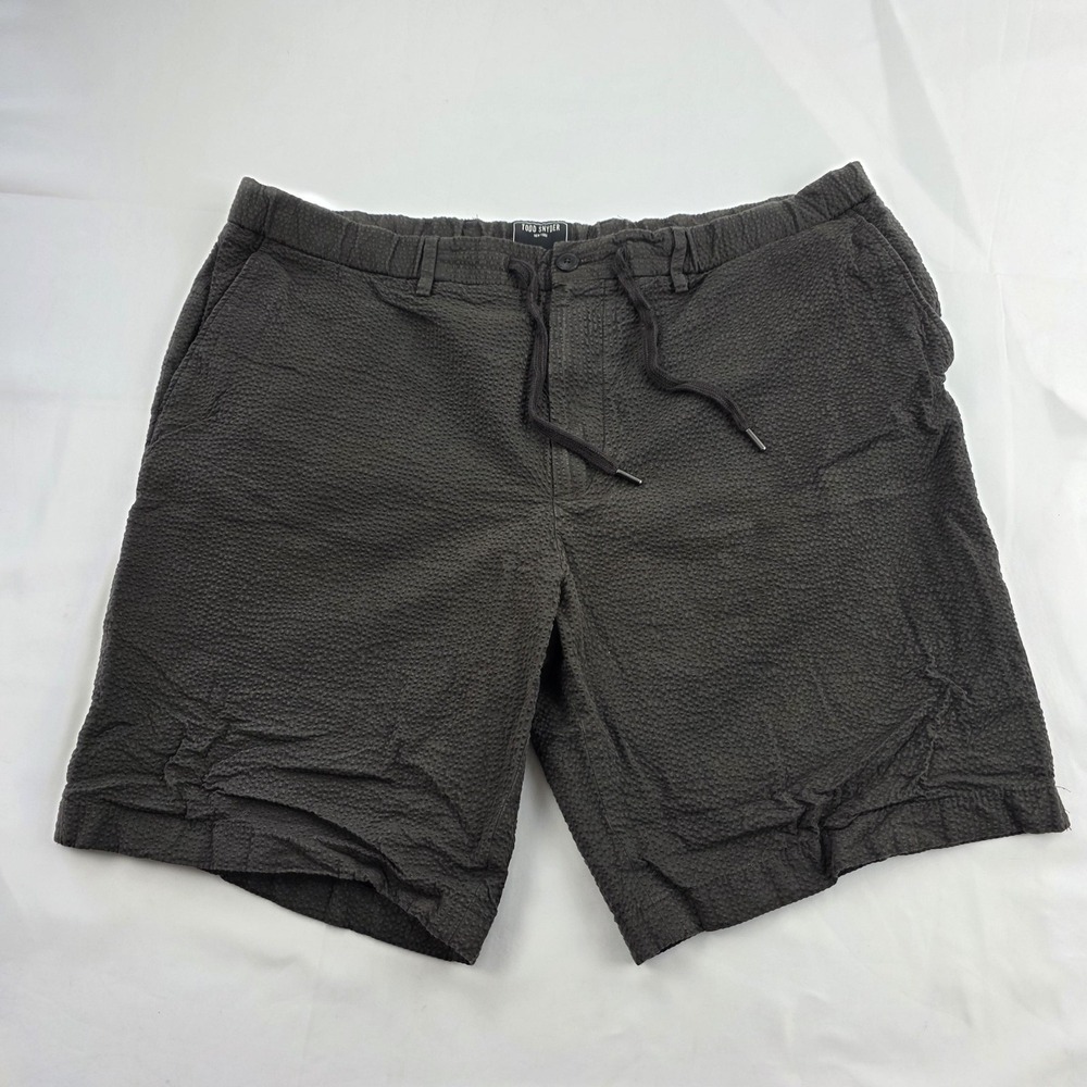 Todd Snyder Shorts Mens 34 Gray 9 Inseam Cotton Canvas Elastic Waist Casual